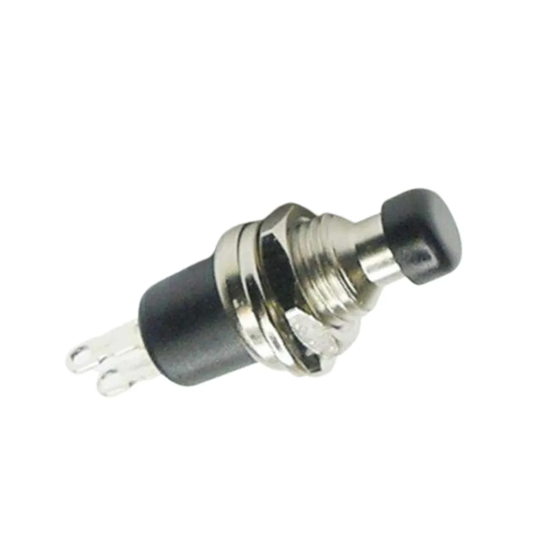 PB11C03 Mini Momentary Push Button Switch SPST 0.3A 50VDC Ø9.5mm 4-Pin - Black