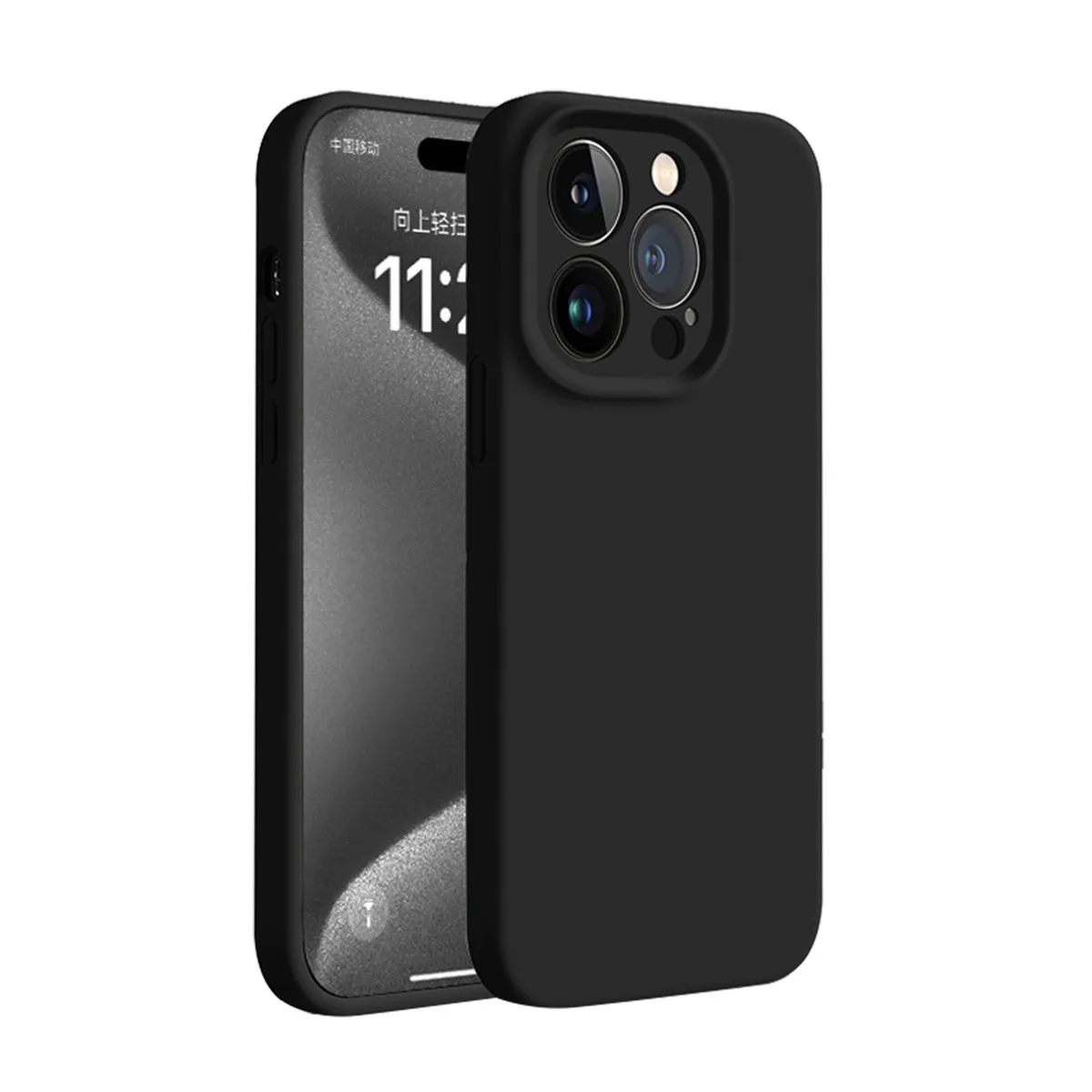 Full Protection Cover Phone Case For Iphone 14 Pro Max, Camera Protection - BLACK