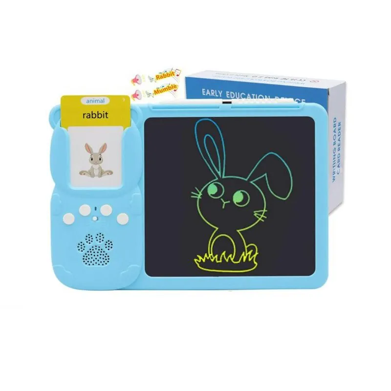 Educational flashcard learning device for young children - Blue
