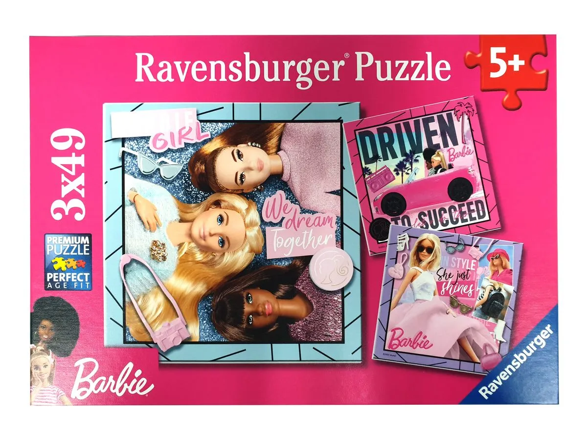 Barbie Ravensburger 3x49Pc Inspire The World Puzzle