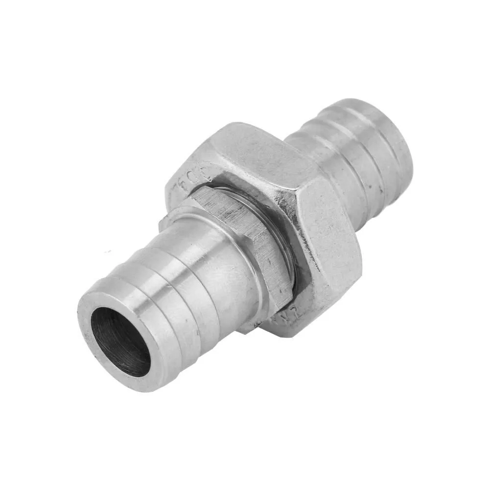 304 Stainless Steel 19mm Male Thread Hose Tail Coupling