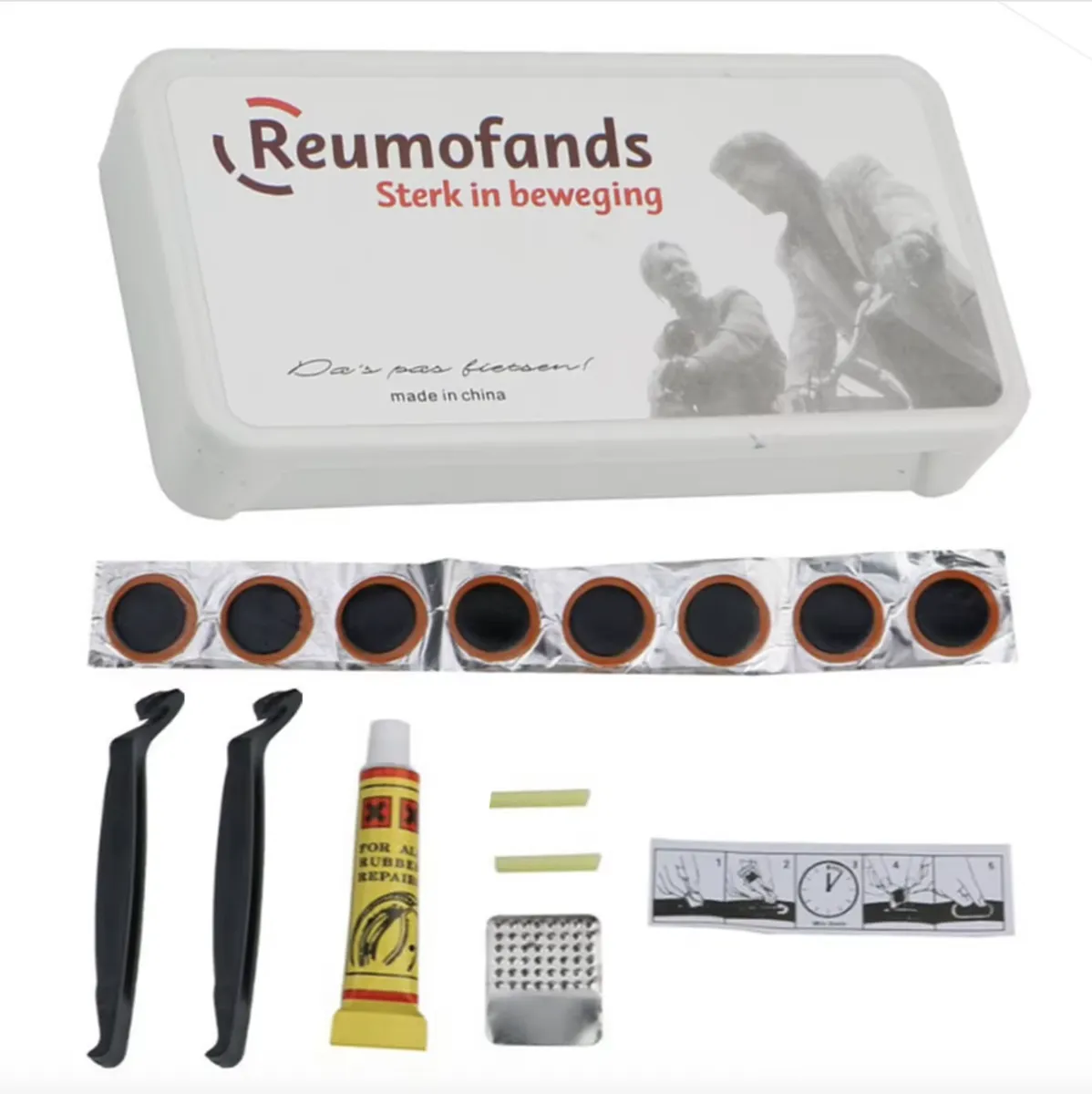Bicycle Tire Repair Kit, Cycling Flat Tire Repair Patch, Glue, Lever