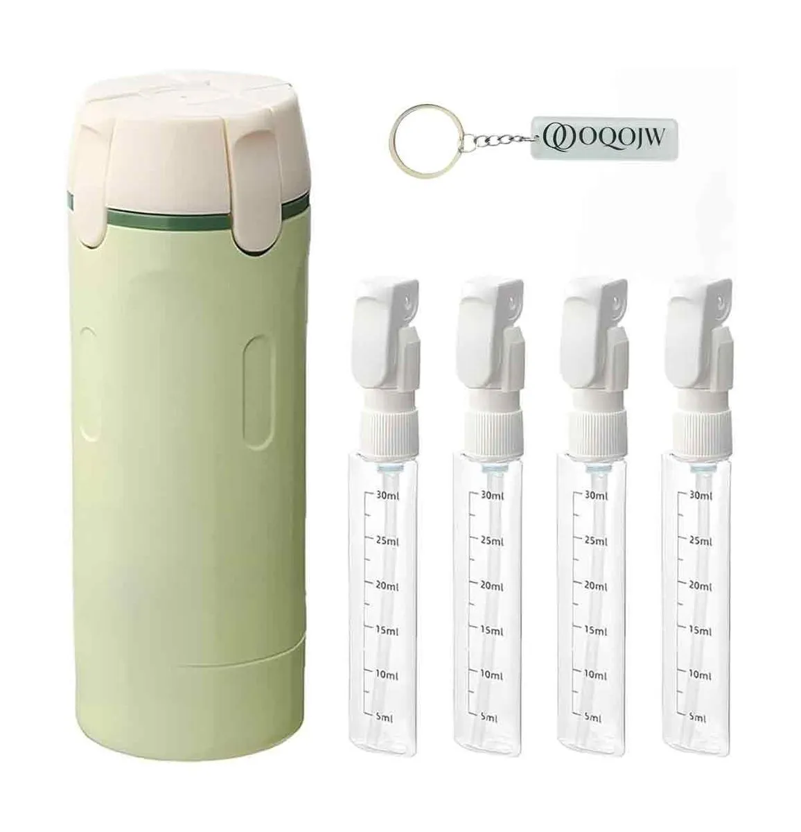 OQOJW 4-in-1 Travel Dispenser Bottle, 30ML Travel Bottles for Toiletries - Green