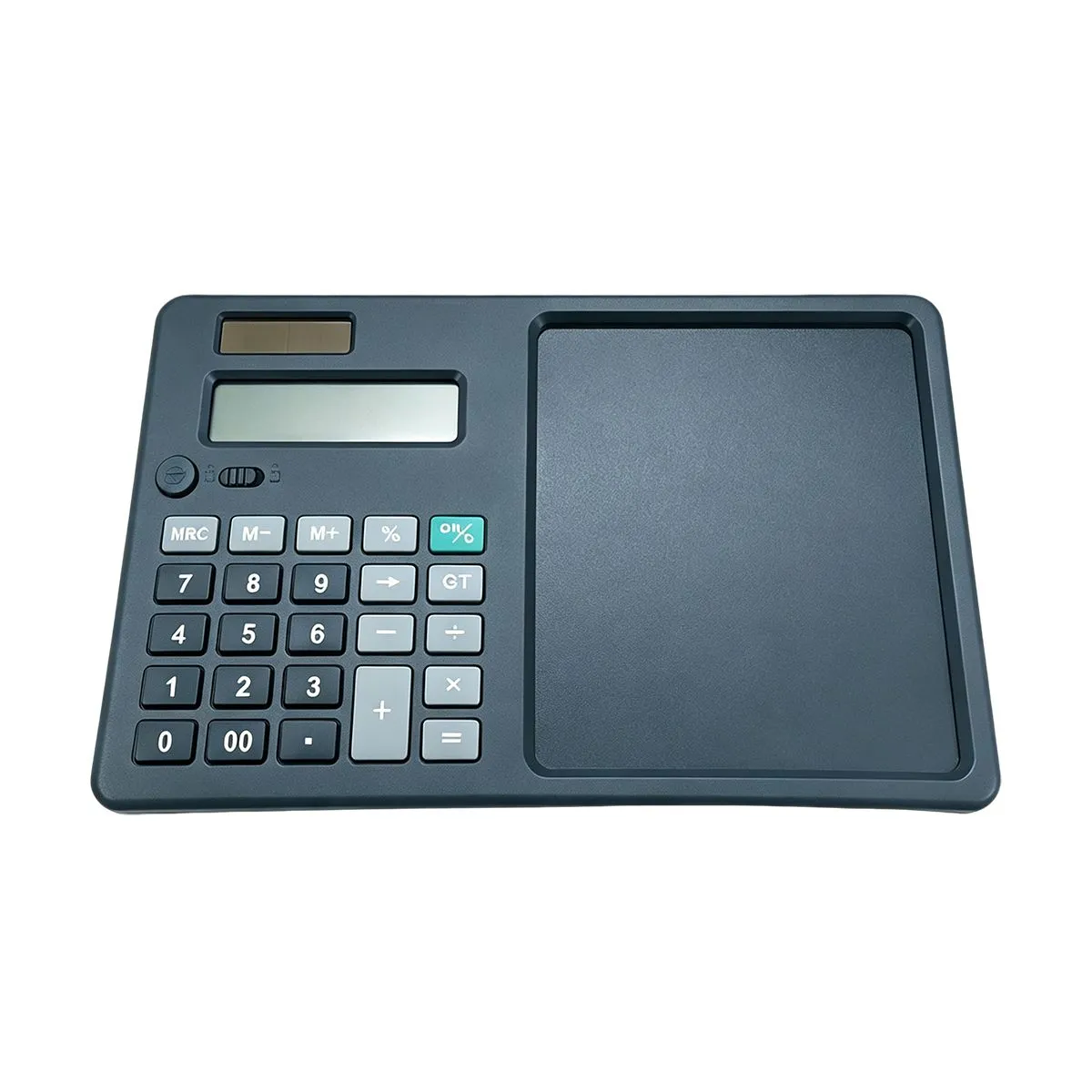 Solar Powered Calculator with Writing Pad - Dual Screen Desk Calculator
