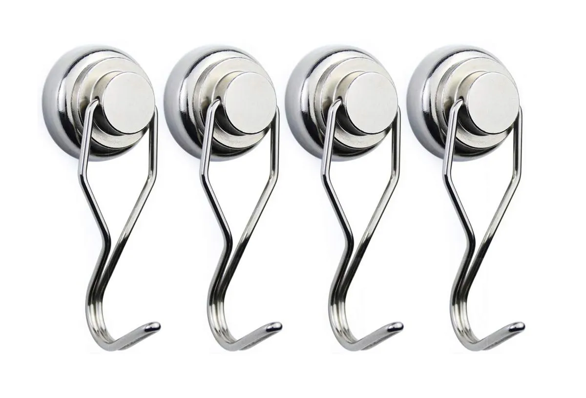 Magnetic Swivel Hooks - Set of 4