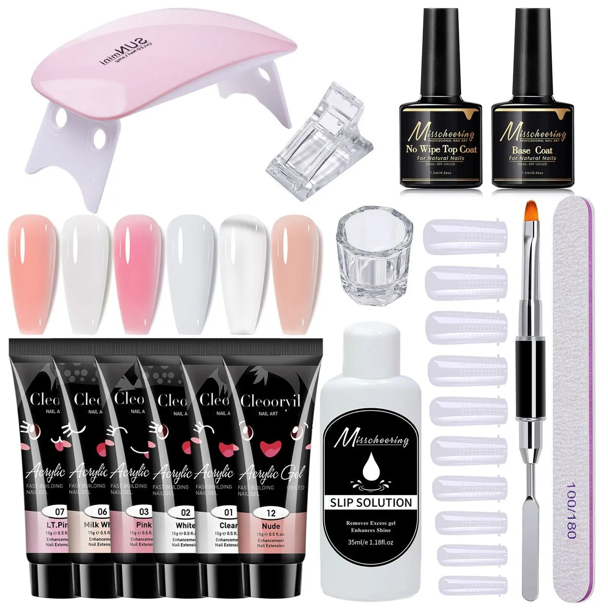 Nail Crystal Extension Glue 15-piece Nail Sheet Brush Nail Art Kit