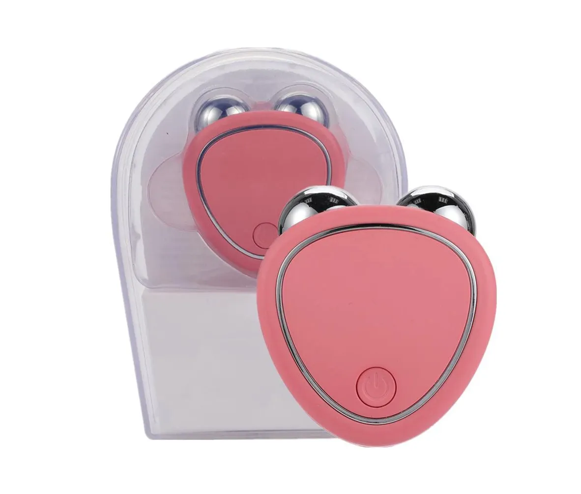 Mini Micro-Current Facial Lifting Skin Tightening & Wrinkle EMS Device - Pink