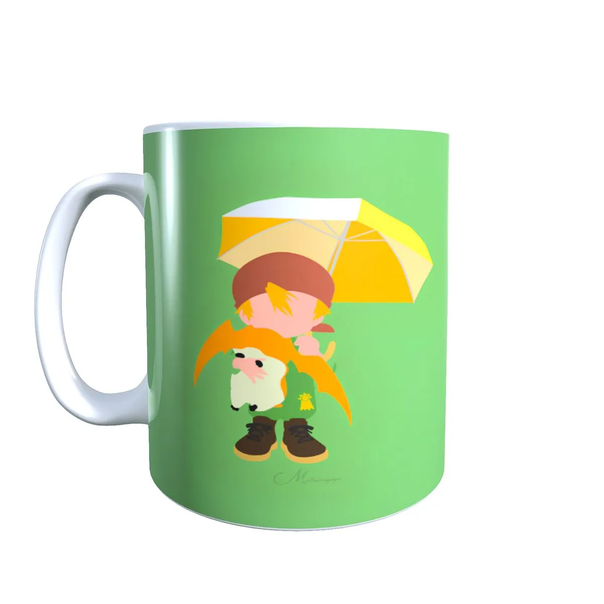 TK in the Rain - Digimon Themed Coffee Mug