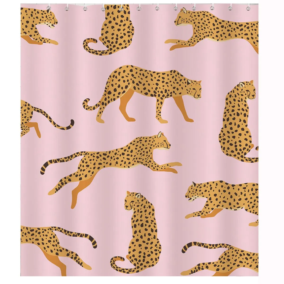 Pink Leopard Shower Curtain 180x180cm