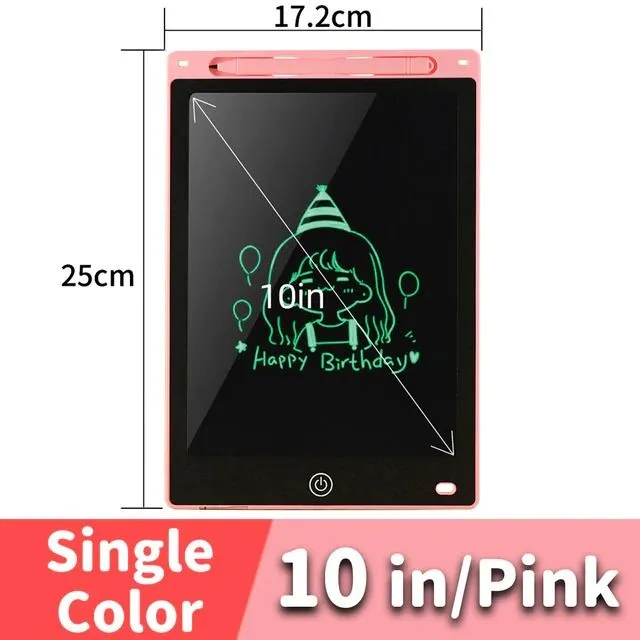 10'' LCD Drawing Tablet For Children's Toys - Pink