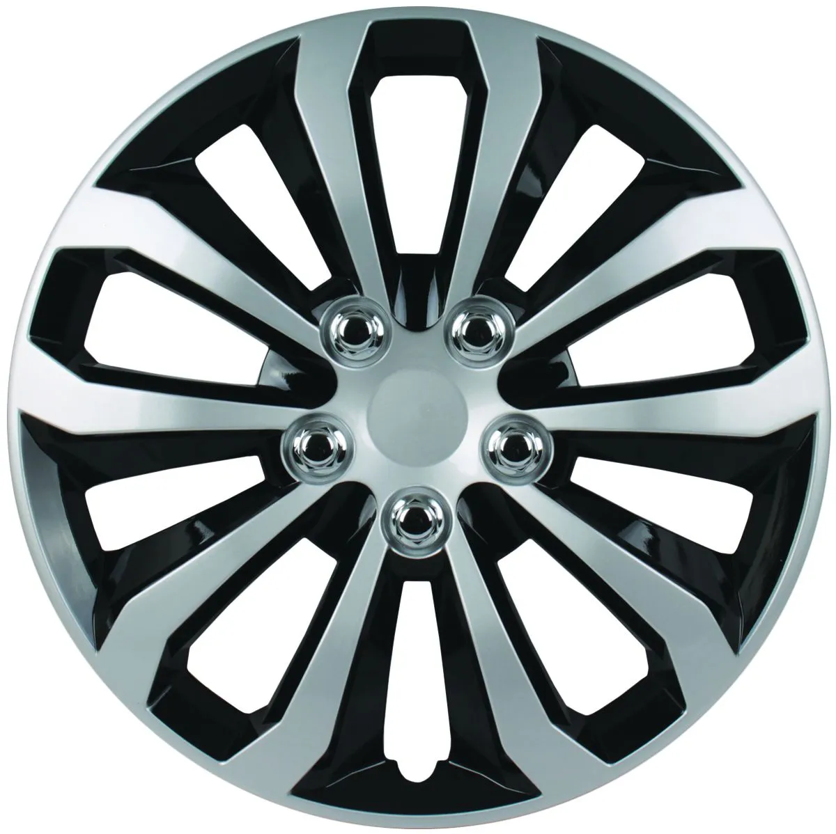 14-Inch Silver and Ice Black Wheel Cover Set