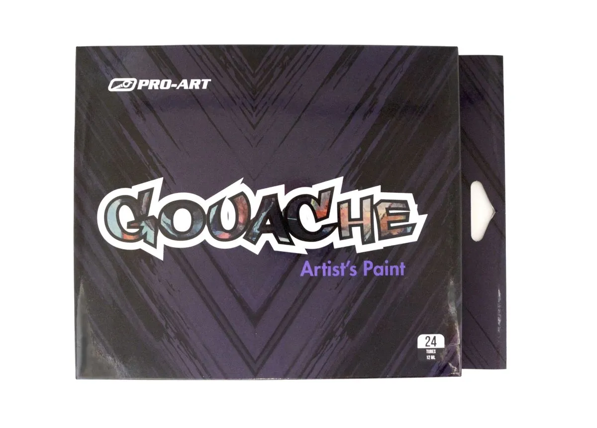 Pro-Art Gouache Colour Paint Set 24 Tubes 12ml