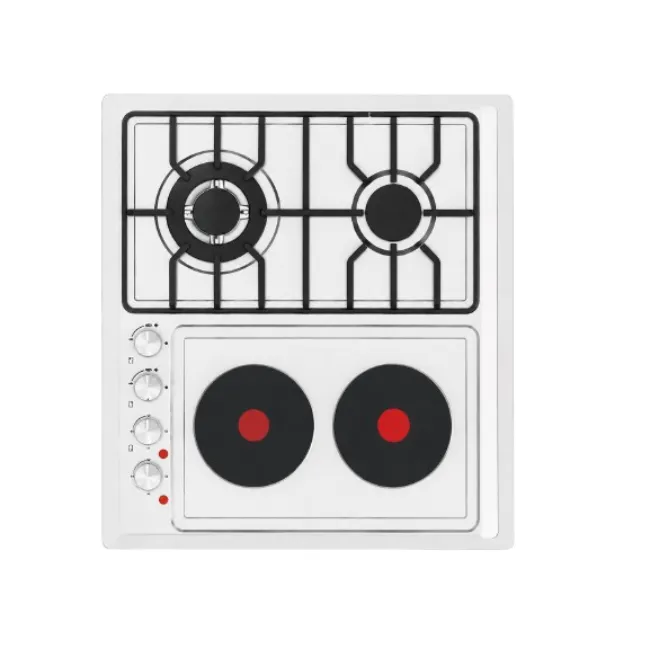 DGM-ET41Q Built-In 2 Burner Gas & 2 Plate Electric Hob