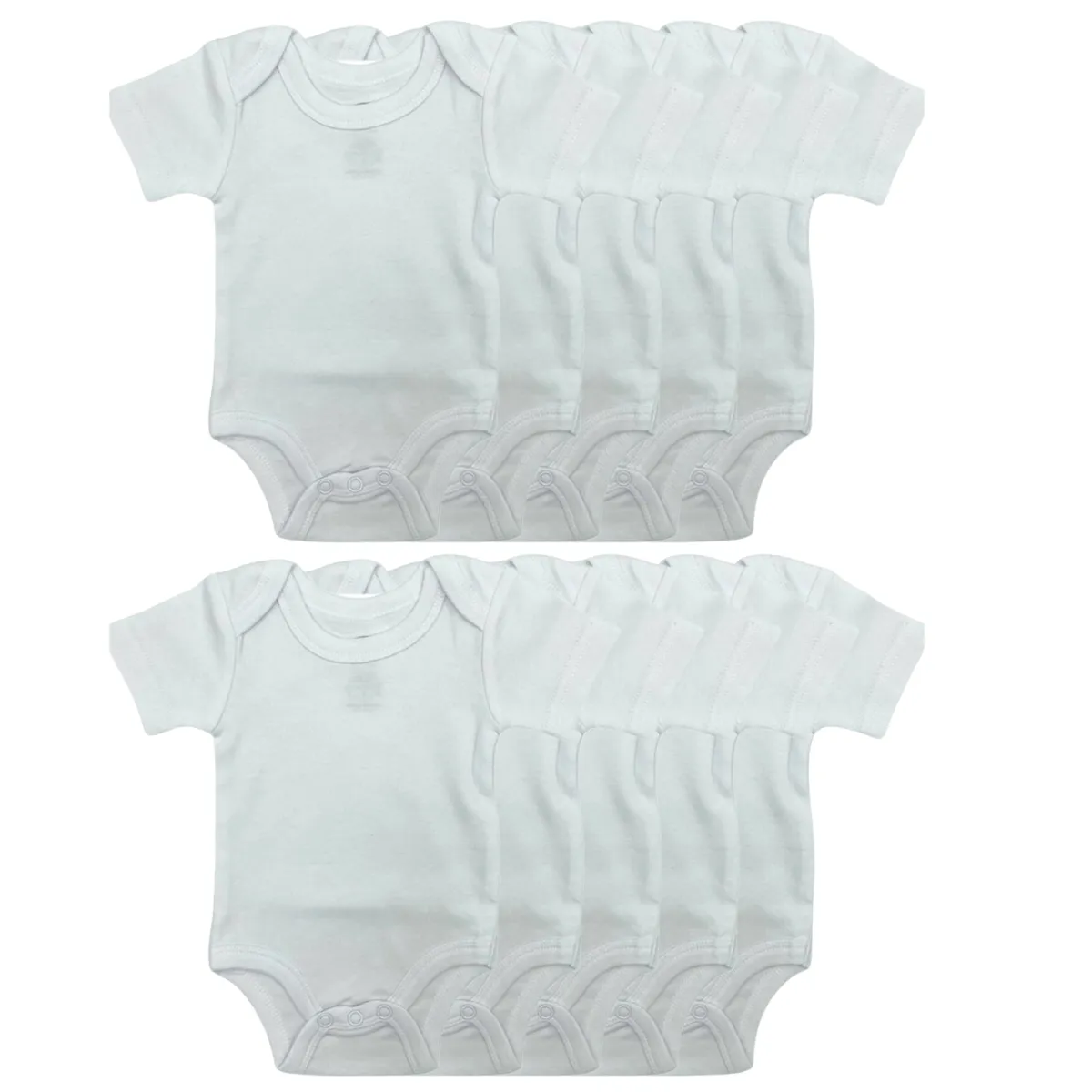 10 Piece Short Sleeve Baby Vests Gift Set