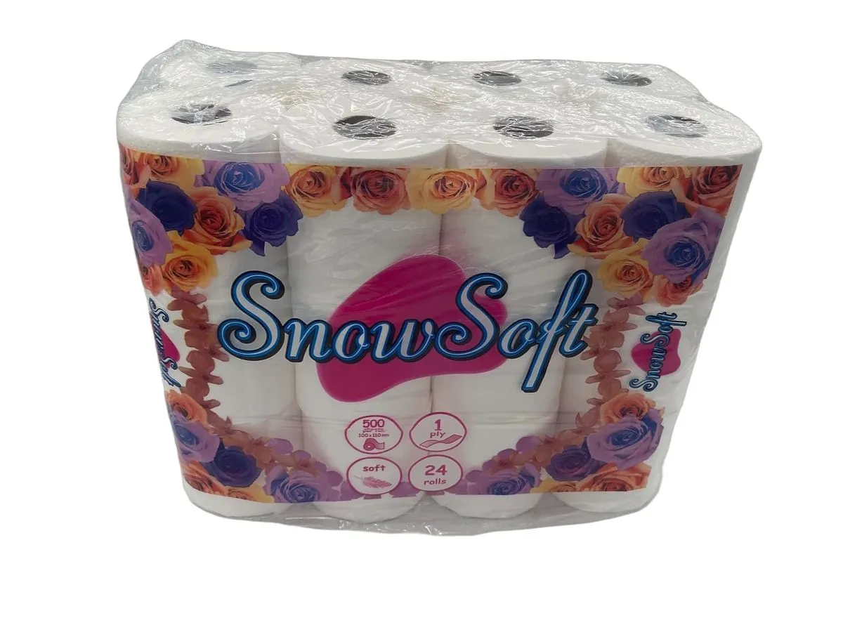 SnowSoft - 1 Ply Toilet Paper 24 Rolls