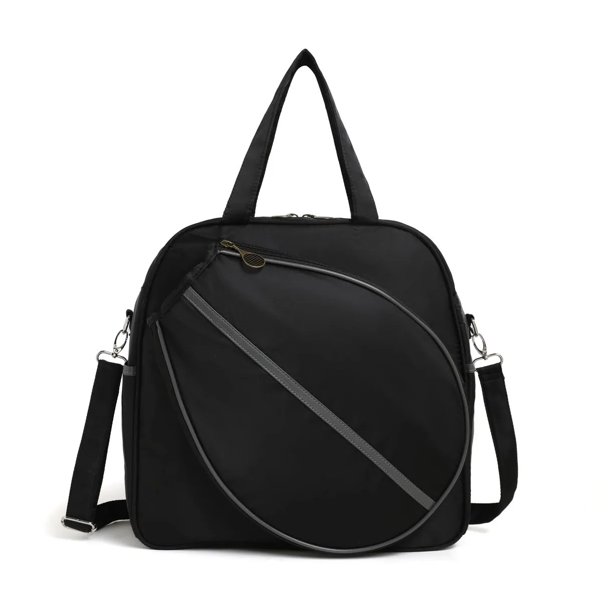 Unisex Pickleball Tote Bag with Paddle Pocket, Crossbody Racket Bag for Gym