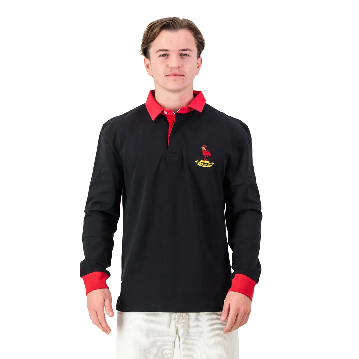 Old School Dalian Union LS Rugby Jersey-Black