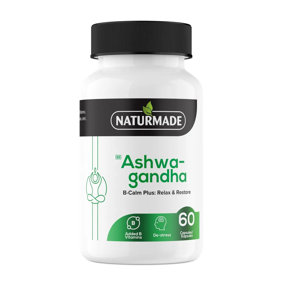 Ashwagandha | 15:1 Root Extract + B Vitamins | 60 Capsules