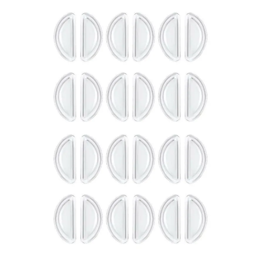 12 Pairs - Nose Pads - Transparent - Pillow type - 2 mm Thick - for Glasses