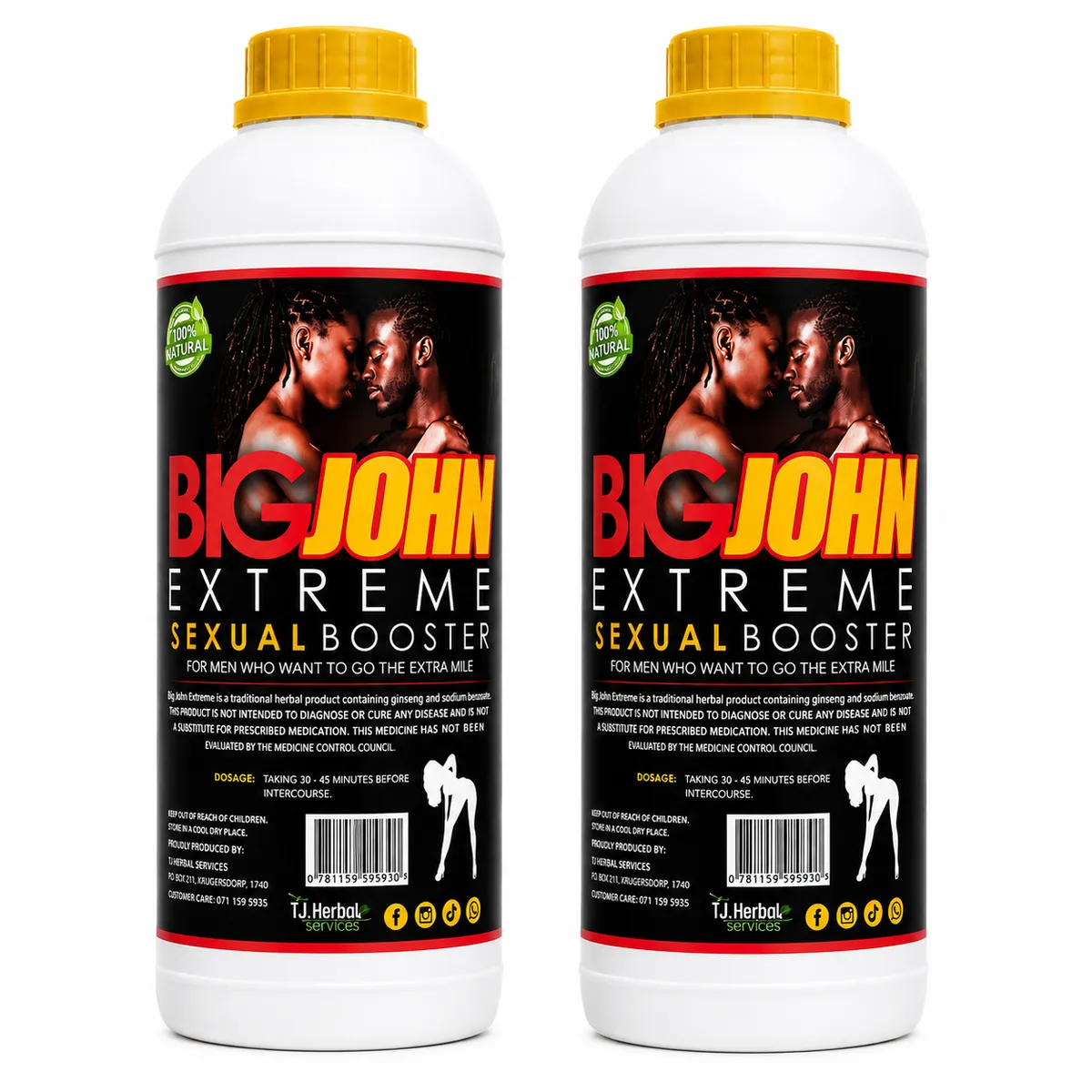BigJohn Xtreme Sexual Booster 1L x 2 Bottles - Men's Libido & Performance