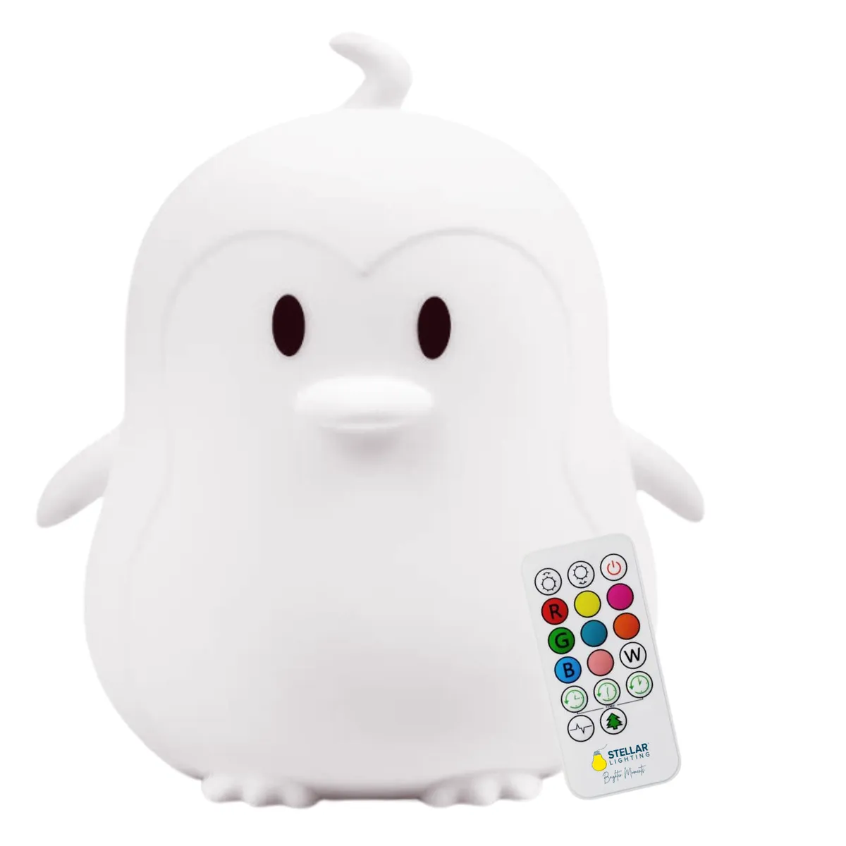 Stellar Lighting LED Kids Night Light Soft Silicone Baby RGB - Penguin