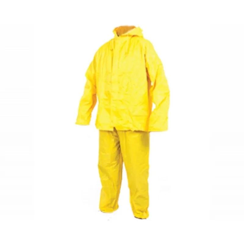 Rainsuit Rubberised Nylon Large Yellow