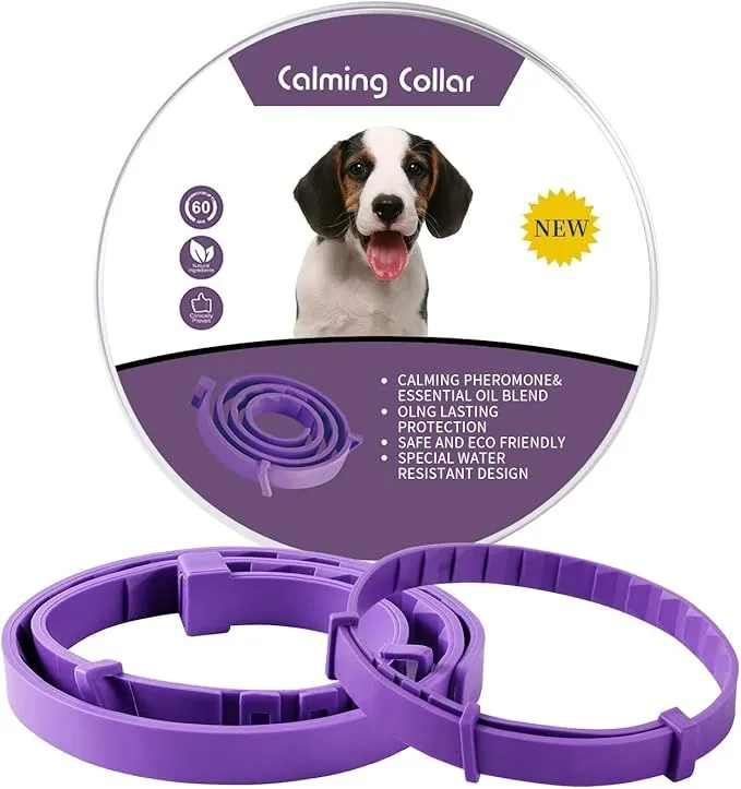 2pack Calming and Anxiety Collar for Dogs 63cm Adjustable Waterproof