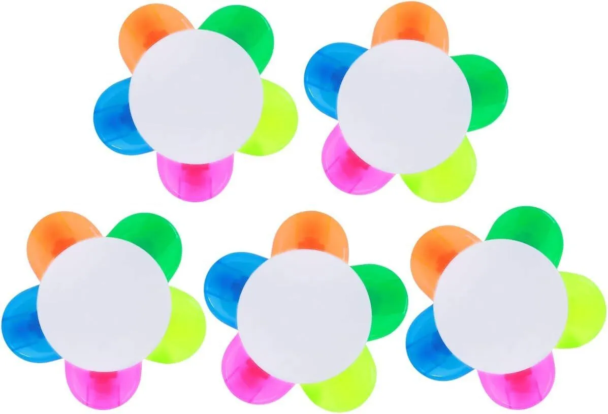 5 Pcs Pastel Highlighters - Petals Liquid Watercolor Fluorescent Pens