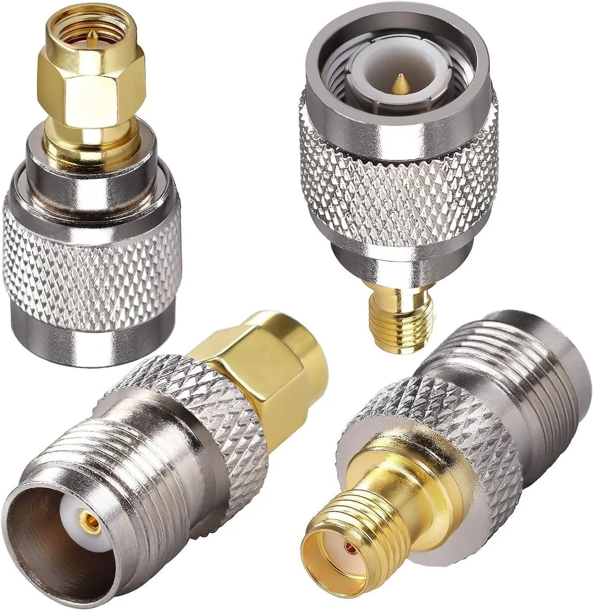 SMA to TNC Coax Adapter SMA to TNC Male to Female Coax Connector Kit - 4 Piece