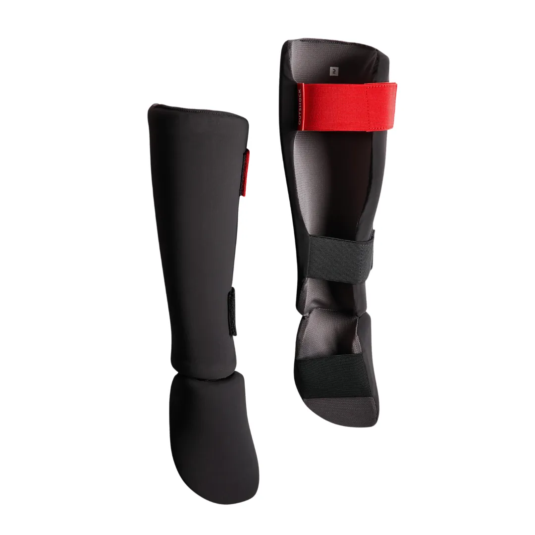Decathlon Adult Kickboxing Shin and Foot Guard 100 Ergo