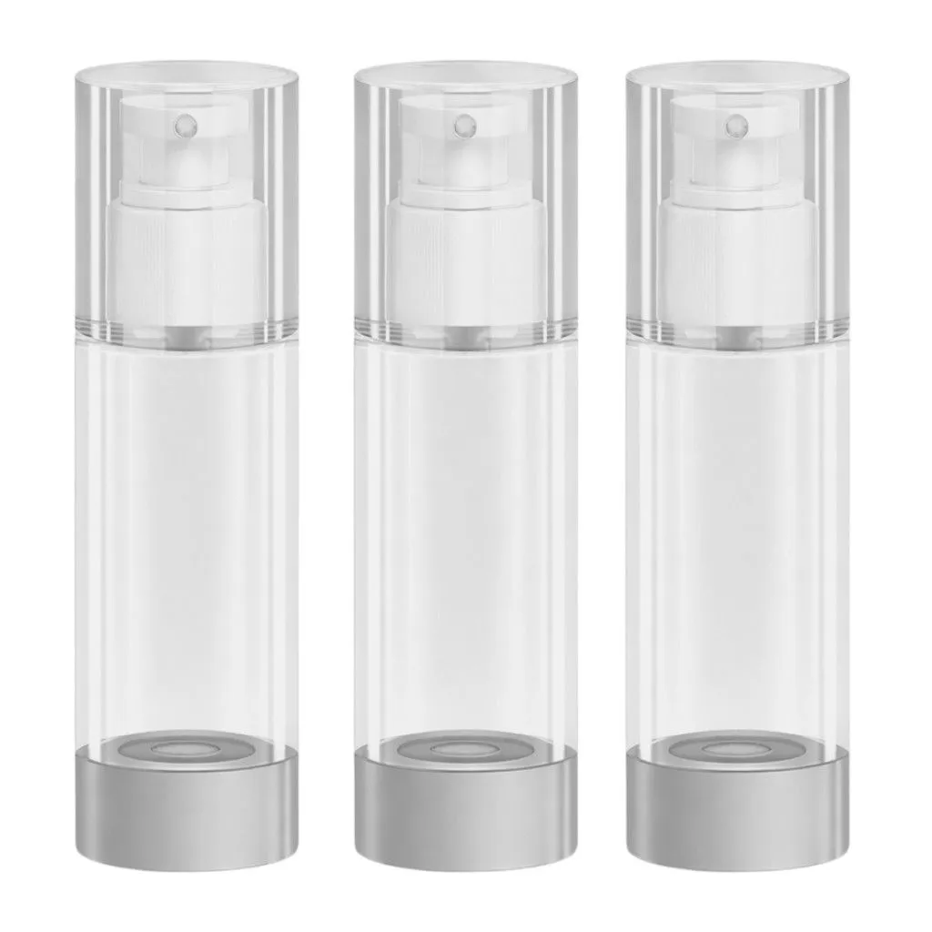 3 Pack - 50ml Refillable Fine Mist Cosmetic Spray Bottle - Transparent