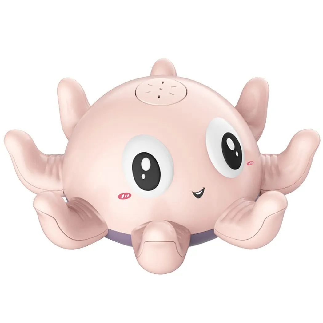 Octopus Bath Toy with LED Light-Up and Water Spray -  Pink