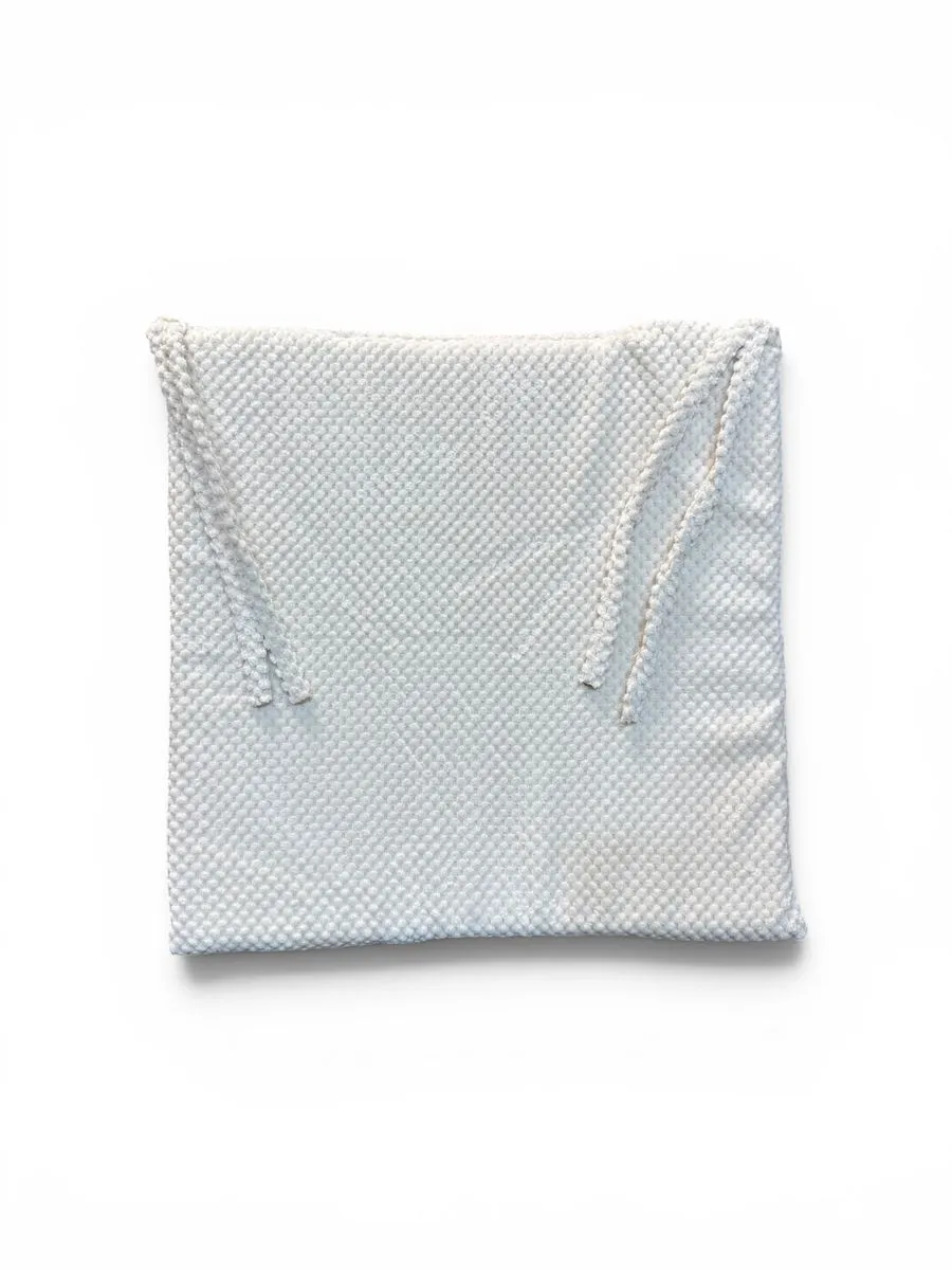 CM01-01-Soft Short Plush Chair Pad Seat Cushion-40x40cm - Cream White