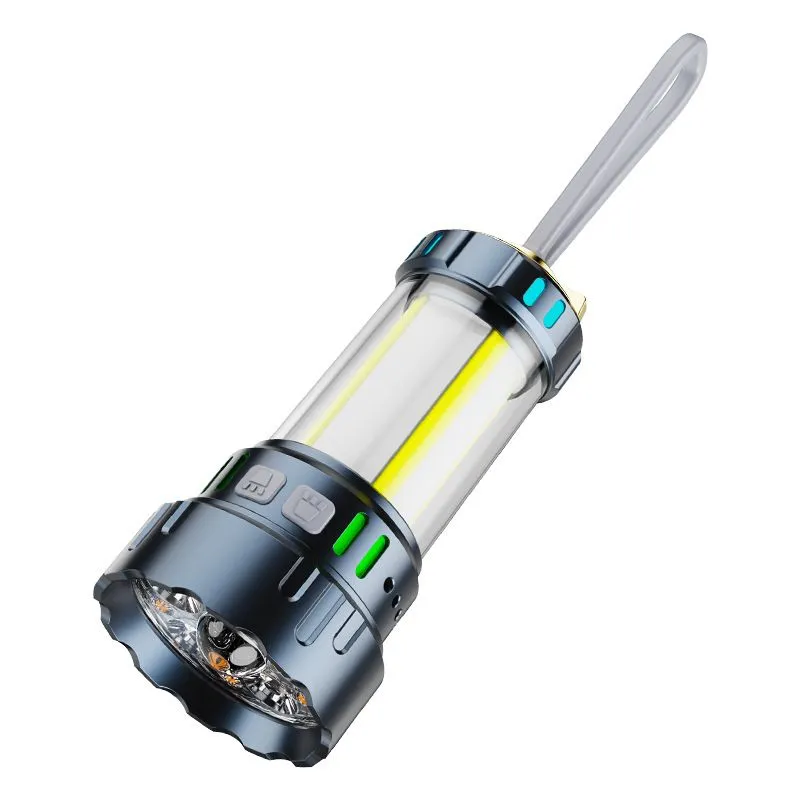 Multi-Function Rechargeable Flashlight - 3-Mode LED Torch for Camping