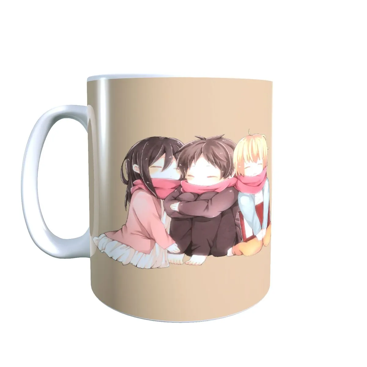 Levi, Mikasa and Eren Chibi - Attack on Titan Coffee Mug