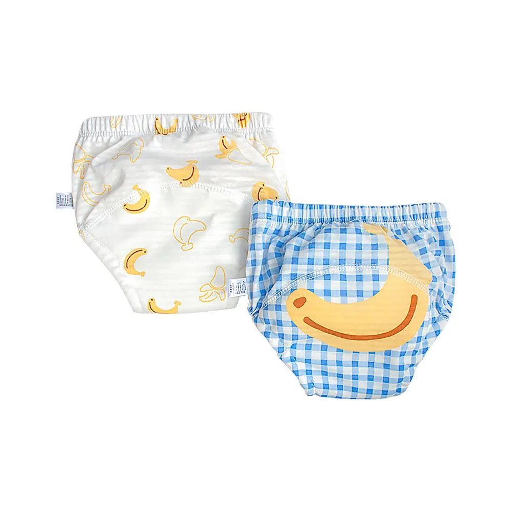 Chenshia 2pcs Pull Up Reusable Toddlers Training Potty Pants - Cloth Diaper - Bannana