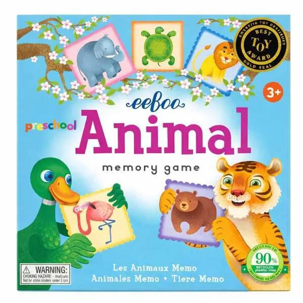 Animal Memory & Matching Game - 10 Pair Matching Cards