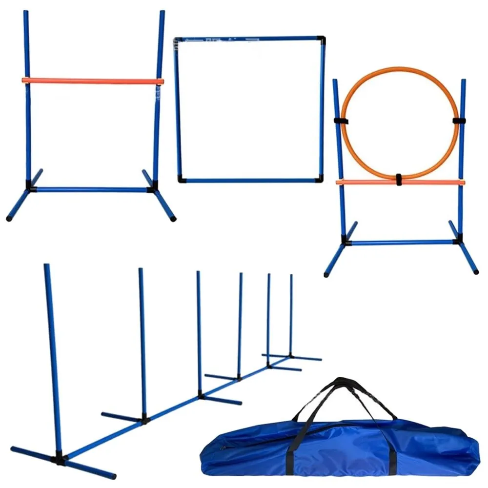 Pet Dog Exercise 5pc Agility Pole Training Equipment Kit(90cm)