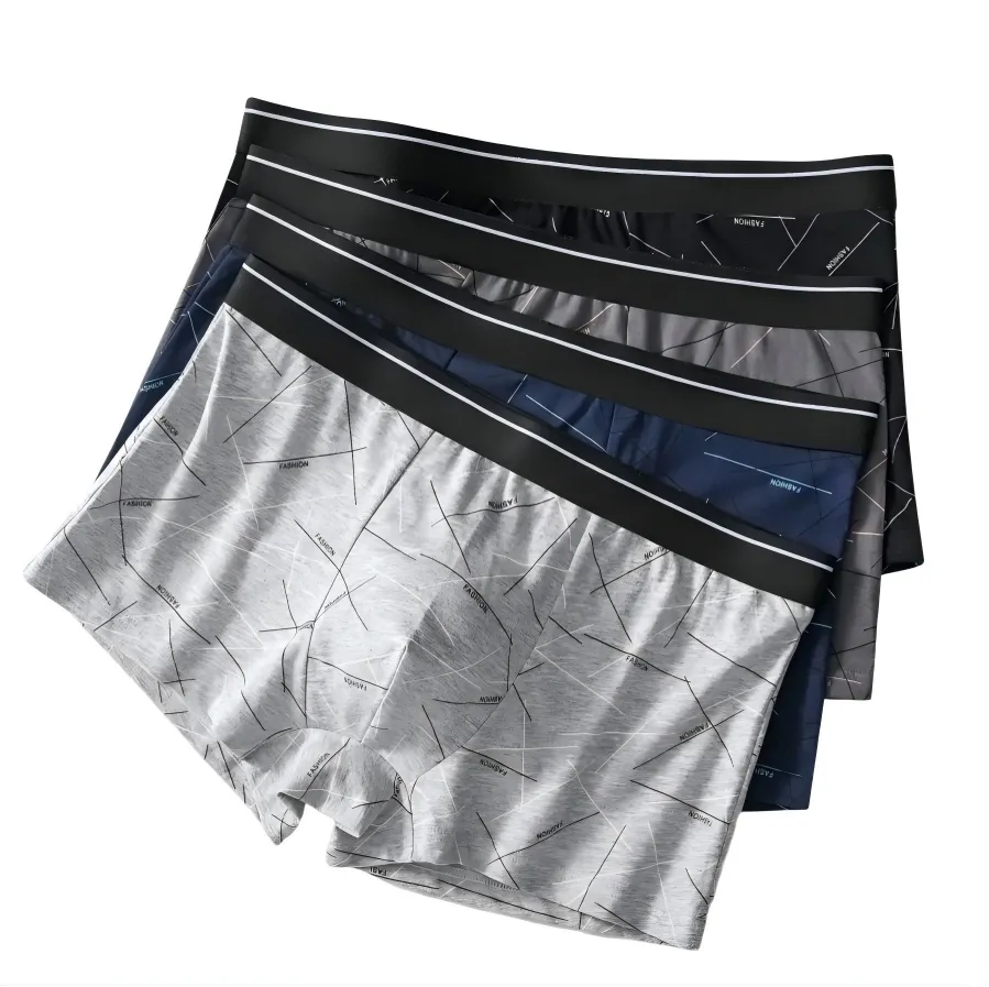 IPSTYLE Men's Underwear Printed Boxer Briefs Loose Comfortable