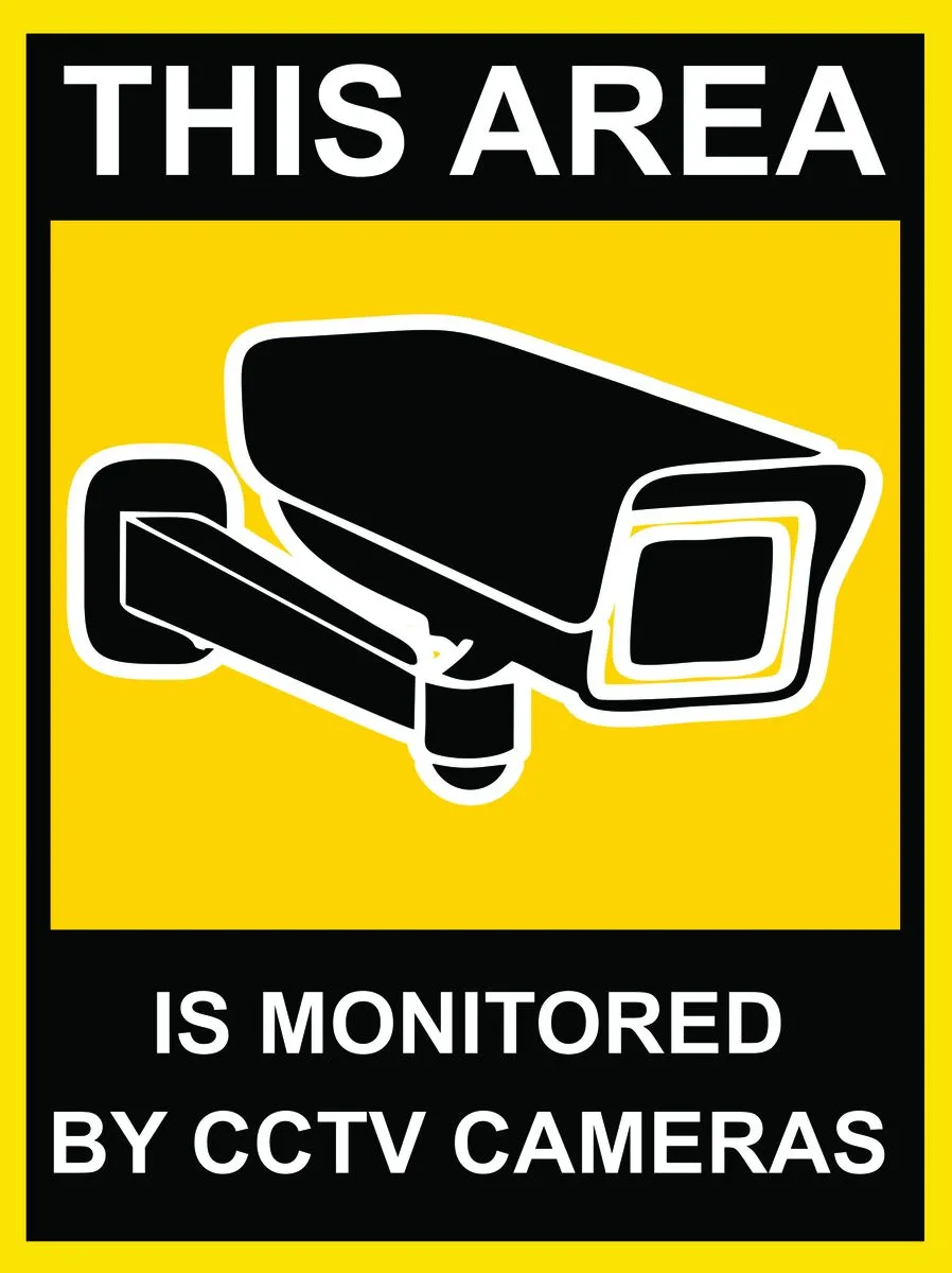 This Area Is Monitored By CCTV Cameras 30x40cm Sign-4 Pack.