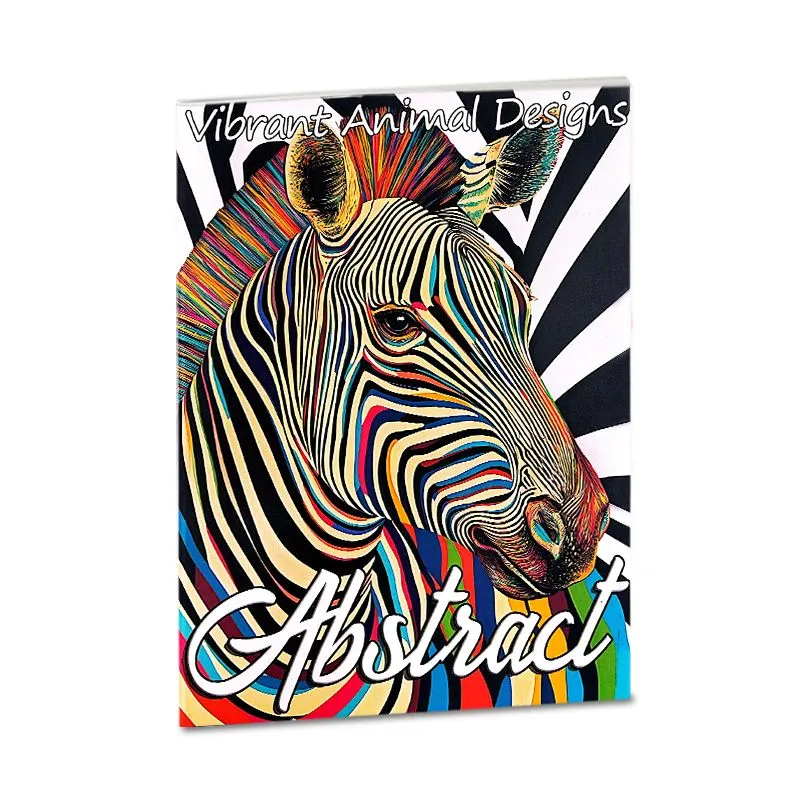 Abstract Animal Art Colouring Book - 160G A4 - Bold Line Designs Q10