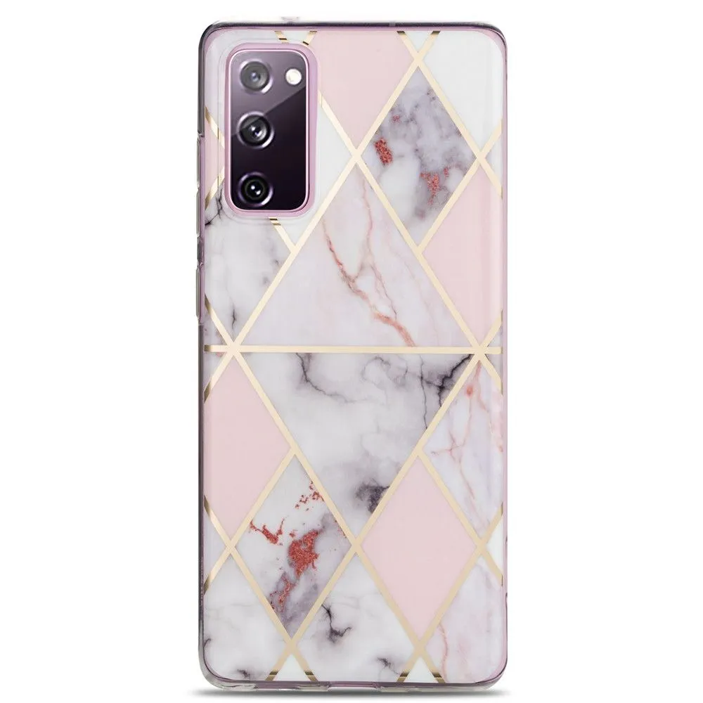 Geometric Fashionable Marble Design Phone Cover for Samsung S20 FE
