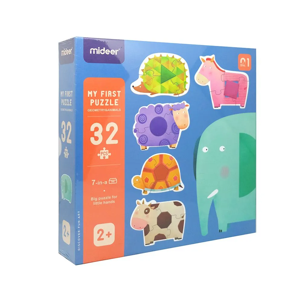 Mideer Geometry & Animal Puzzle: 32 Peices