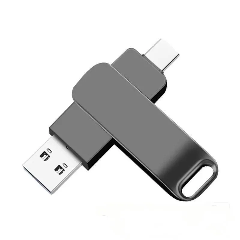1TB Flash Drive USB 3.0 /Type-C 2 in 1 High Speed Flash Memory - Black