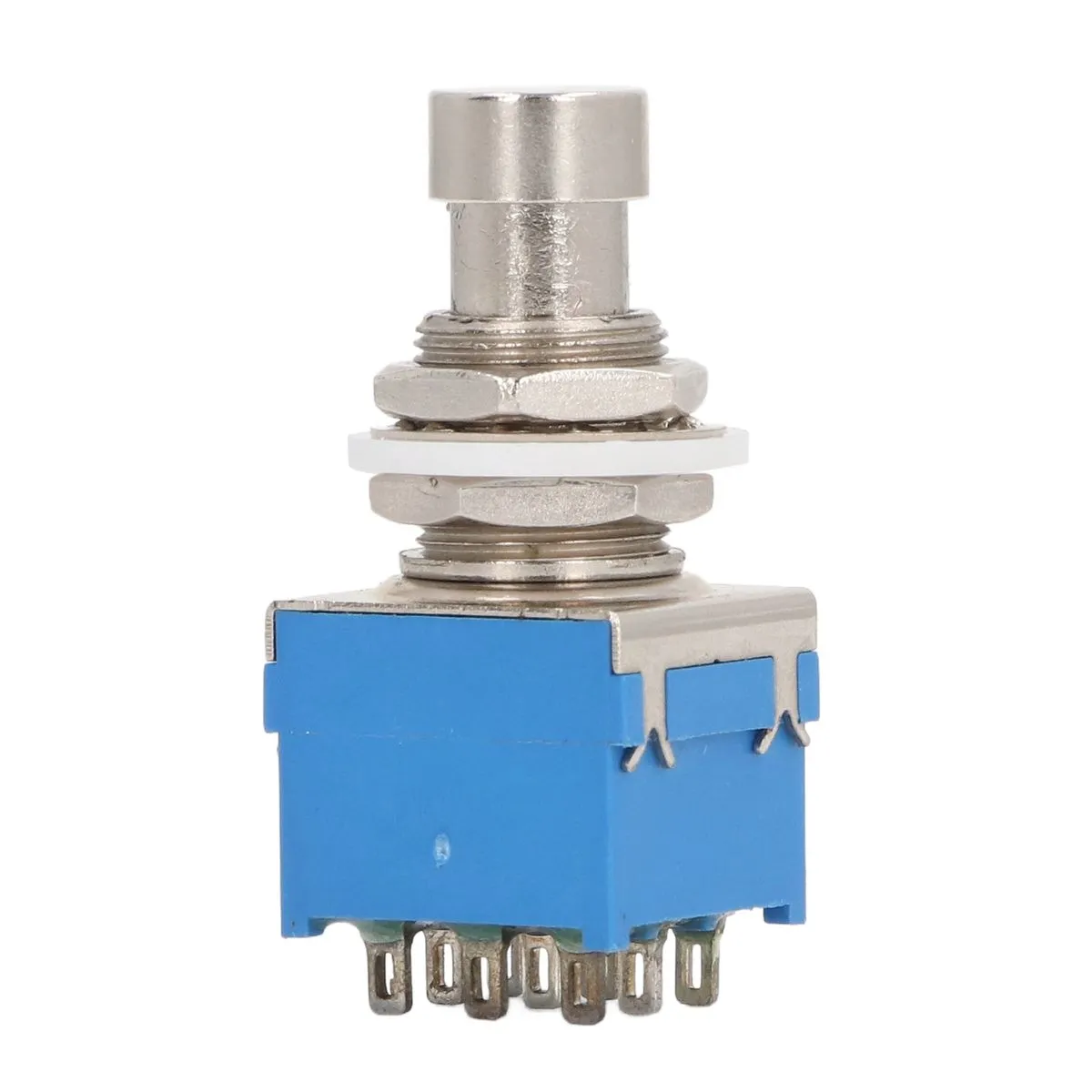 Blue 3PDT effects pedal switch