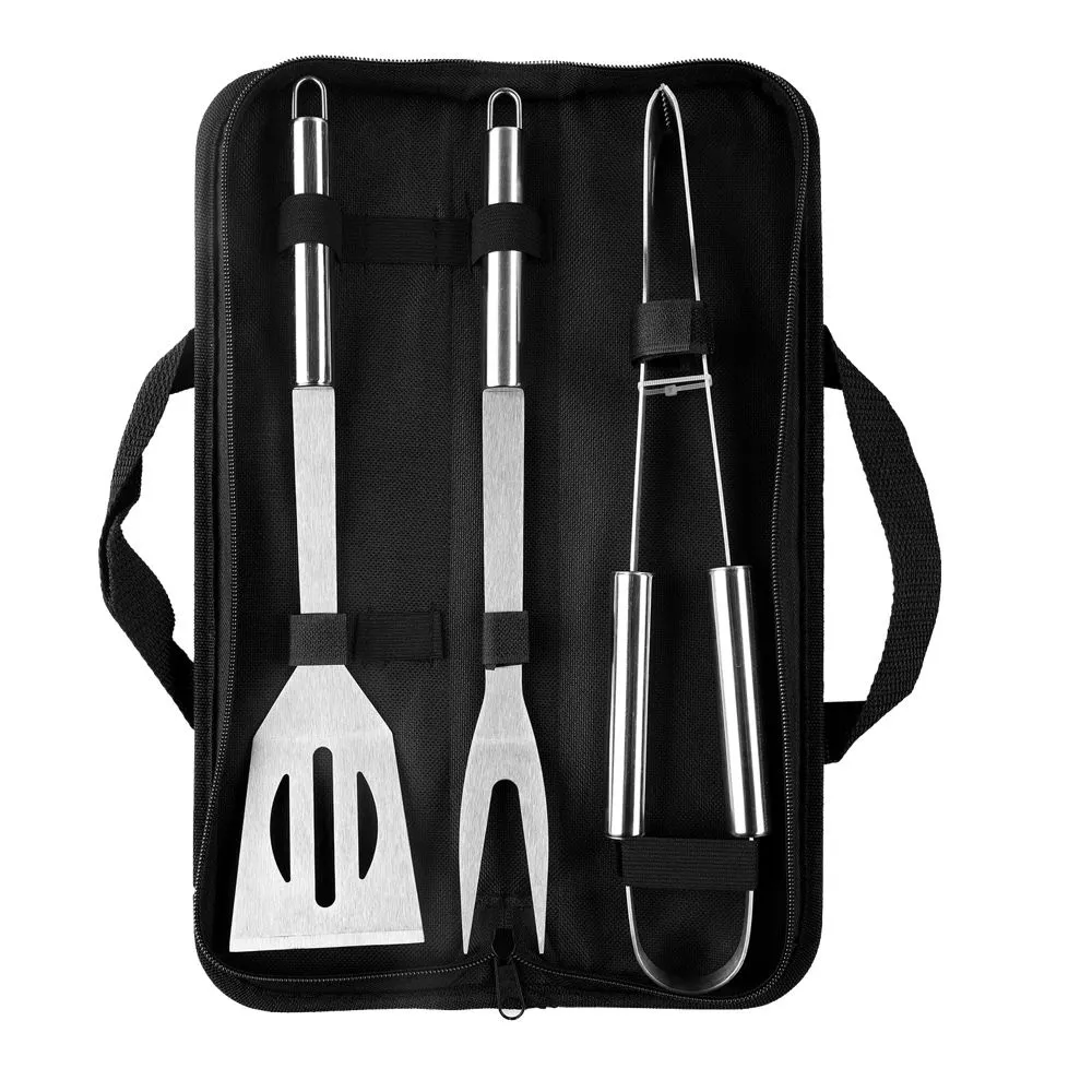 Camping Stainless Steel Portable Braai BBQ Tools 3 Piece Set- Special