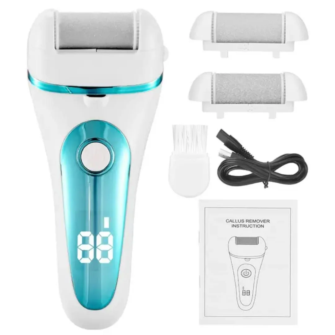 Rechargeable Electric Grinder Vacuum Callus Remover Pedicure Tool Foot Set - Blue