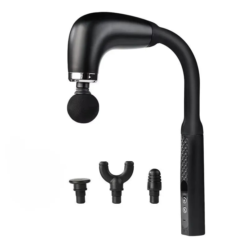 Smart Fascia Gun - Electric Handheld Deep Tissue Massage Hammer - Black