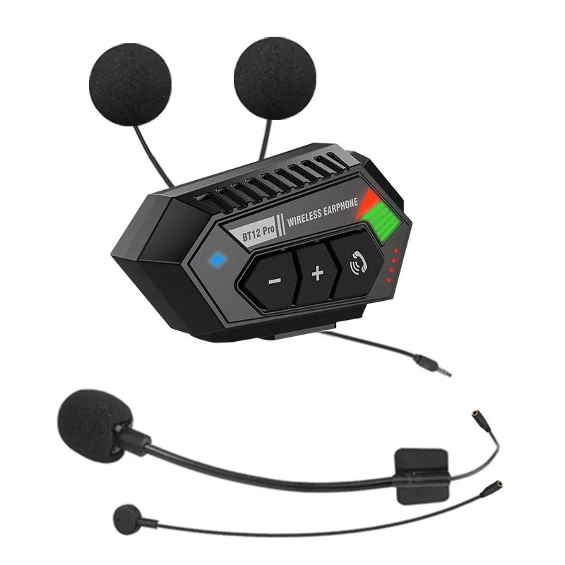 Motorcycle Helmet Bluetooth Headset Dual Phone Connection Voice Assistant