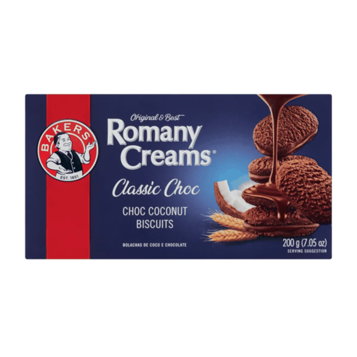 Bakers Romany Creams Classic Chocolate Biscuits - 12 x 200G